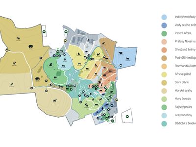 Nový vizuál mapy areálu Zoo Ústí nad Labem
