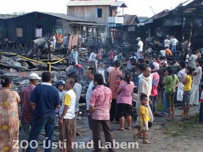Vyhořelý kampung Baru